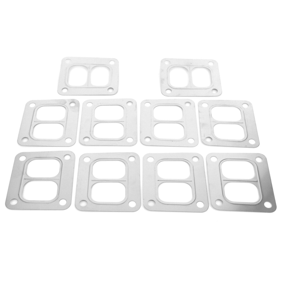 10Pcs Turbo Gasket Stainless Steel Turbine Divided Inlet Parts Fit For Garrett T4 Flange Turbocharger 8711323222551