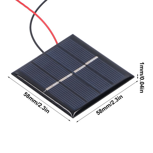 3Pcs 0.45W 2V Mini Solar Panel Cells Micro Wired Polysilicon Solar Panel DIY Battery 2