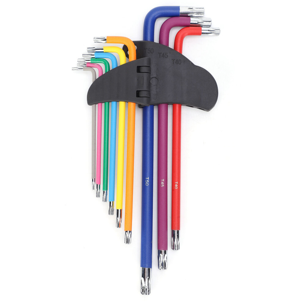 9Pcs Star Hex Socket Wrench Set Super Long Multicolor Hex Key Tools Set Repair Accessory 4621323230446