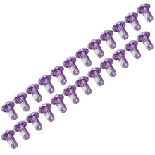 ZTTO 24PCS Alloy Steel Bicycle Brake Rotor Bolts Mountain Bike M5x10mm Disc T25 ScrewPurple