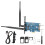 Dualband-WiFi-PCI-Express-Adapter mit SIM-Kartenhalter, Mini PCI-E auf PCI-E 1X 10