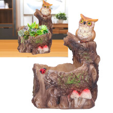 Plant Pot Innovative Waterproof Succulent Flower Bonsai Resin Planter Home DecorationEagle Standing on Tree