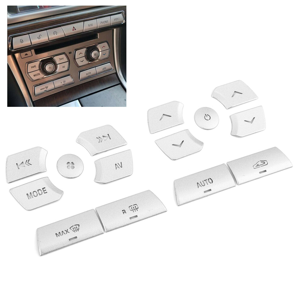 14Pcs Air Condition Button Cover Trim Ac Control Stickers Fit For Jaguar Xf 2012Â2015 9441323240574