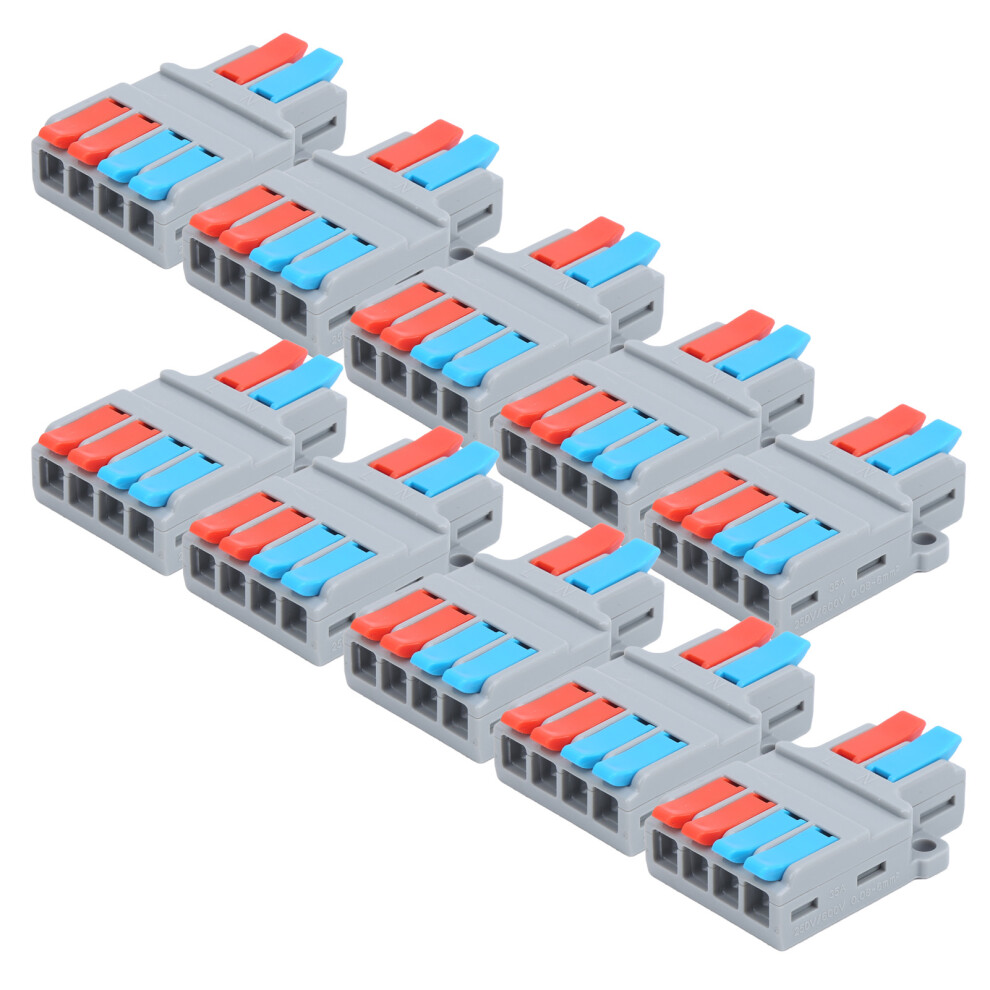 10Pcs Cable Connector Terminal Multi Function 2 In 4 Out Quick Wiring Connection Lt-624 9471323241523