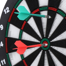 16,5 Zoll Kunststoff-Dartboard mit 6 wiederverwendbaren Darts für Party und Freizeit