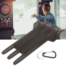 Schwarzes Dartcase mit 3 Hüllen, langlebiges ABS-Material, kompakt und leicht