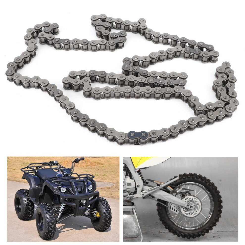 530 128 Links Drive Chain W/Joiner Connecting Link For 200Cc 250Cc Pit Quad Dirt Bike Atv 9371323246538