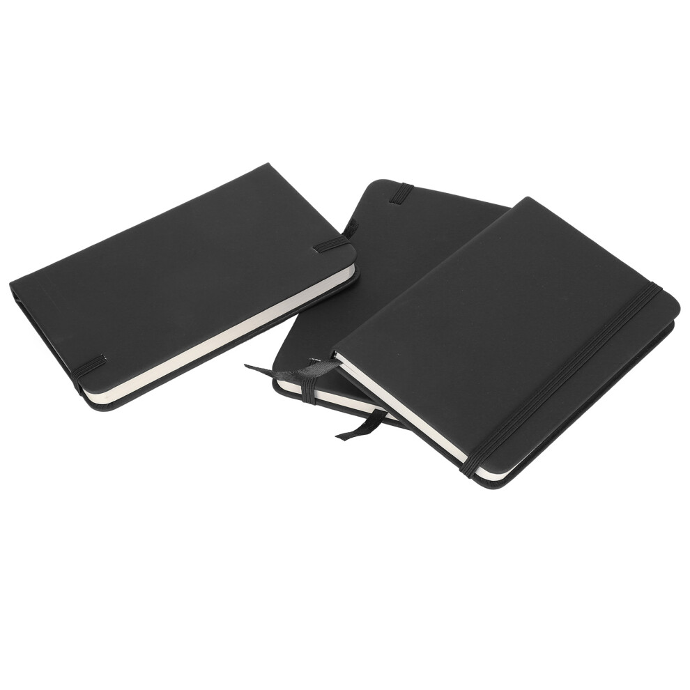 3Pcs PU A6 Business Notepad Hardcover Strap Notebook Diary Stationery Office School SuppliesBlack-image-OPC-PHW5QBZ-NEW