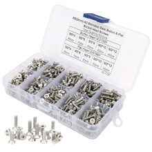600Pcs Hex Screw Set 304 Stainless Steel Pan/Flat Head Boxed Hardware Accessories