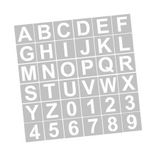 36pcs 3 Inch Letter and Number Stencils Reusable Washable Alphabet Stencils Environment-friendly PET Art Craft Templates for Painting On Wo