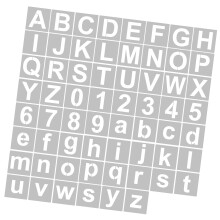 62pcs 3 Inch Letter and Number Stencils Reusable Washable Alphabet Stencils Environment-friendly PET Art Craft Templates for Painting On Wo