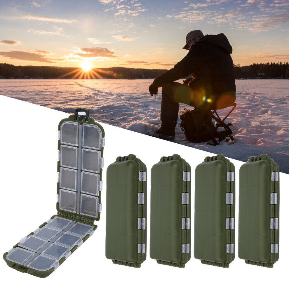 5Pcs 16 Grids Plastic Fishing Storage Box Doublesided Breadshaped Accessory Container-image-OPC-PHW5QQ9-NEW