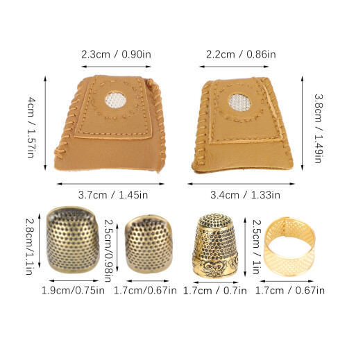 Sewing Thimble Kit Finger DIY Handwork Protector Needlework Embroidery Accessories 2