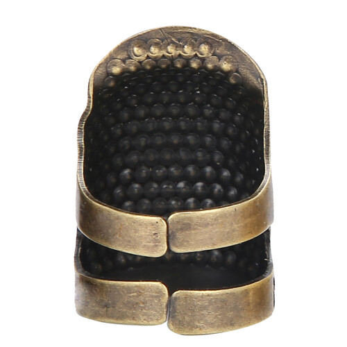 Brass Sewing Fingertip Thimble Adjustable AntiSlip Finger Protector for Thumb Index Finger(016 ( M ) ) 2