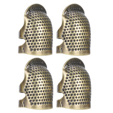Brass Sewing Fingertip Thimble Adjustable AntiSlip Finger Protector for Thumb Index Finger(016 ( M ) )