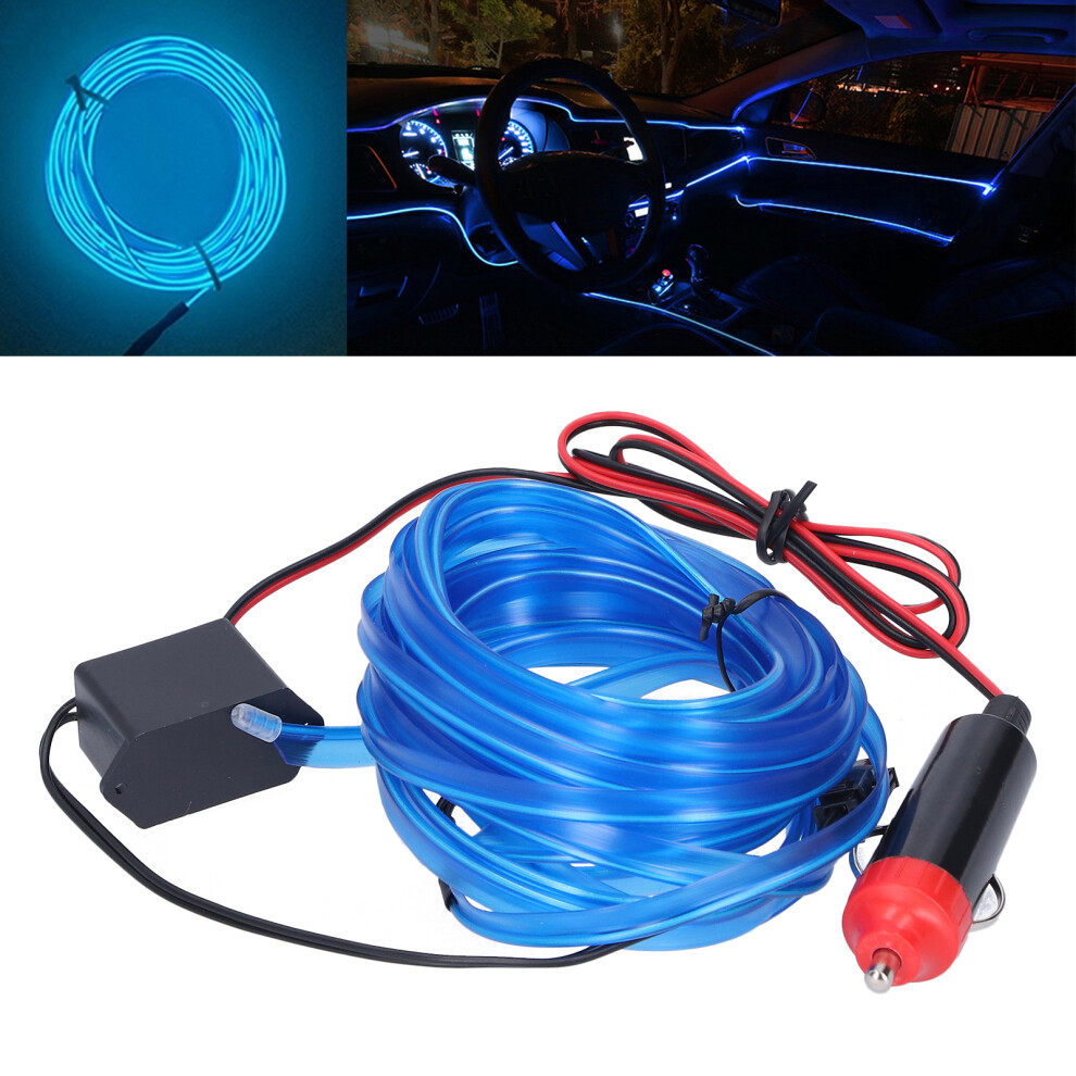 5M/16.4Ft Auto Led Strip Cigarette Er Drive Luminous Ambient Car Interior Dc 12Vblue Light 4171323262225