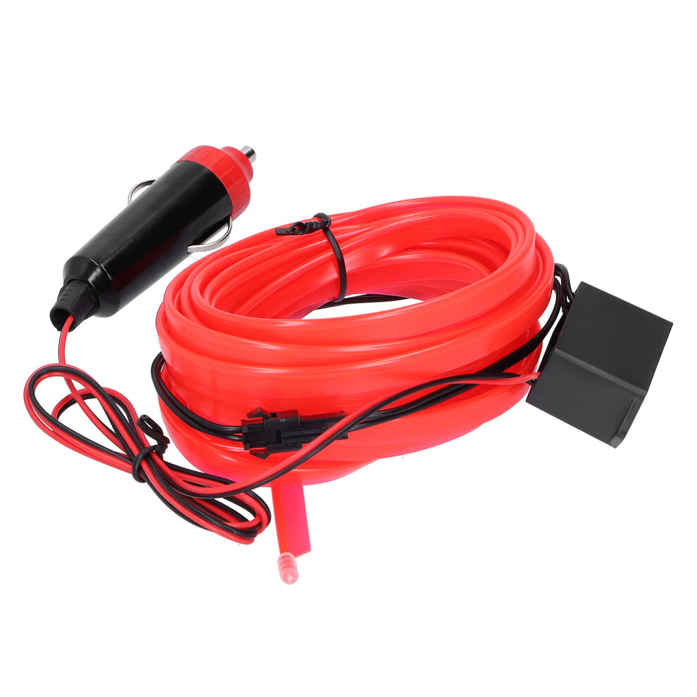 5M/16.4Ft Auto Led Strip Cigarette Er Drive Luminous Ambient Car Interior Dc 12Vred Light 4611323262240