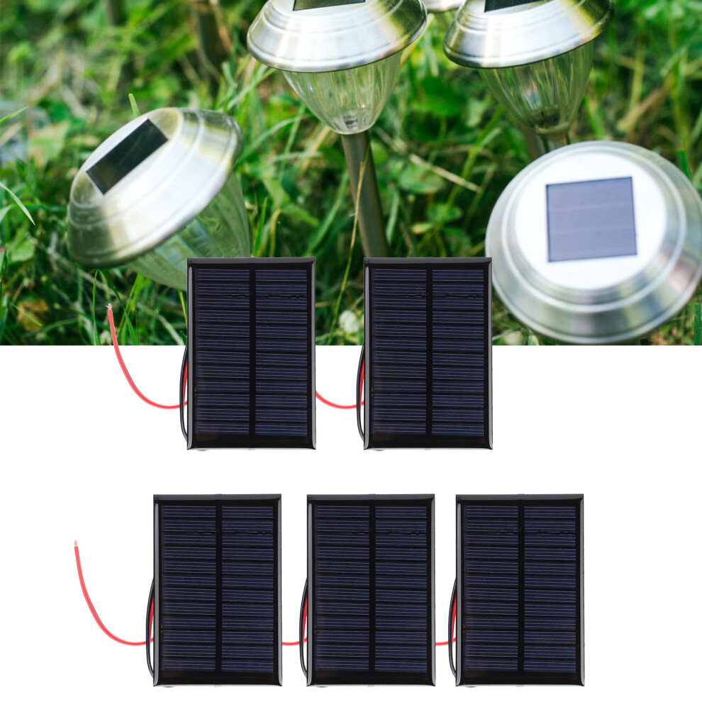 5Pcs Mini Solar Panel Epoxy Cell Board Power Module 30Cm Red And Black Line 6V0.6w 9451323262650