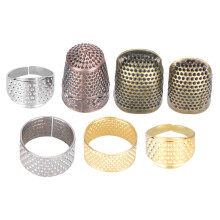 7pcs Sewing Thimble Set Adjustable Brass Copper Fingers Protection DIY Handcraft Supplies Accessory