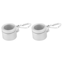 2Pcs 1in Rotating Flagpole Mounting Rings Aluminum Alloy Flagstick Clip with Adjustable Screw
