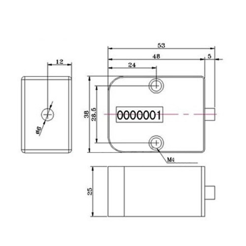 Counter 7 Digit 0‑9999999 Counting Range Electronic CVP‑200 ABS Automatic Memory Mechine 2