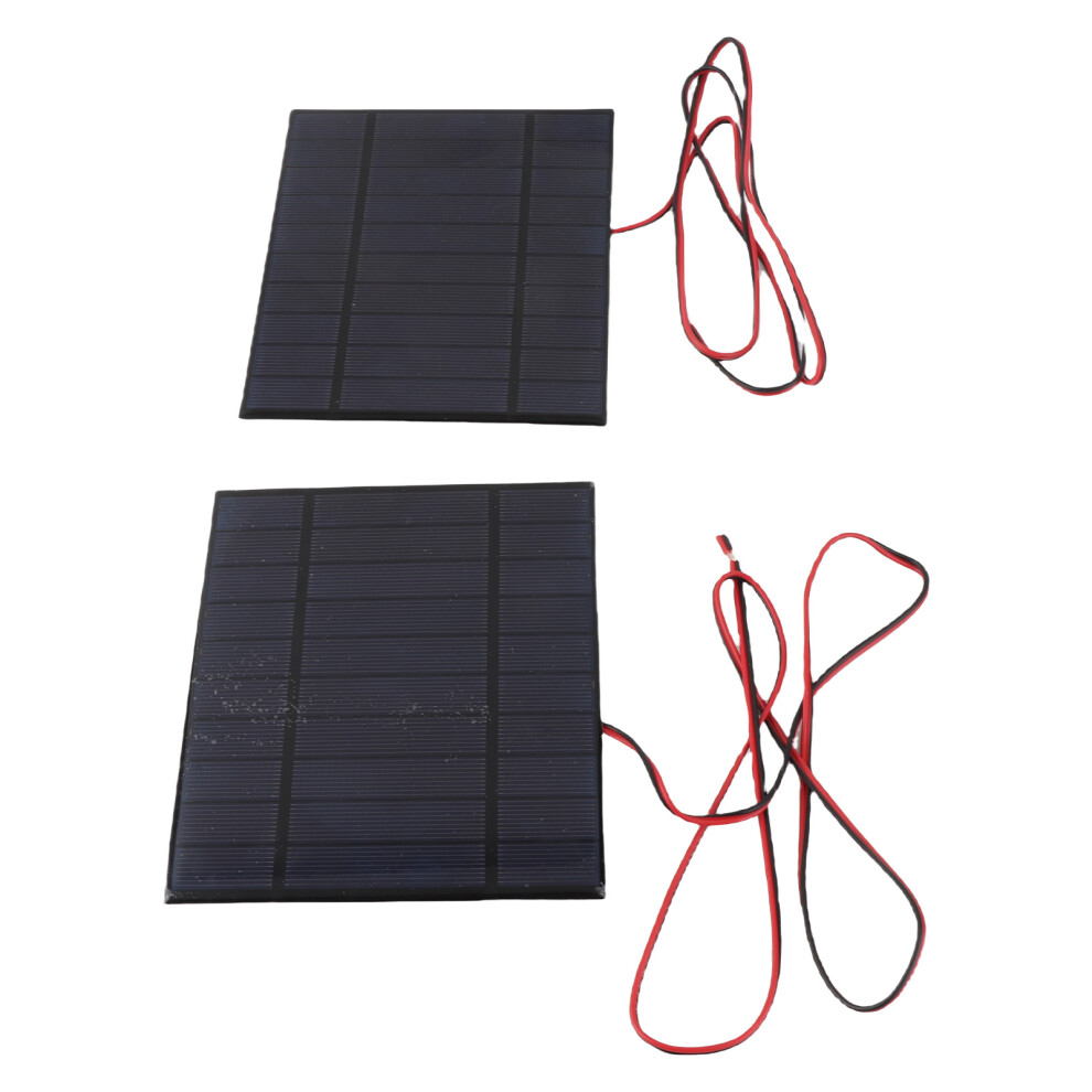 2Pcs Dc5v 500Ma Solar Panel Cell Power Module Polycrystalline Silicon Solar Panel With 100Cm Cable 7631323267233