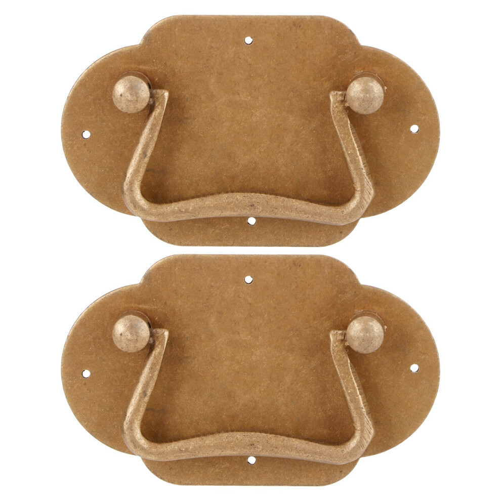 2Set Copper Handle Antique Drawer Pull Handles Hardware For Cabinet Closet Wardrobe 7891323267521