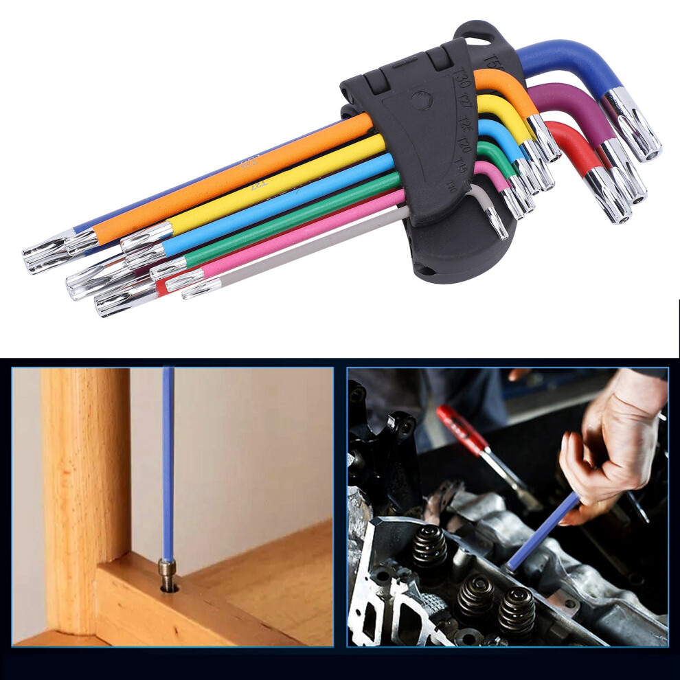 9Pcs Star Shaped Hex Socket Wrench Set Multicolor Hex Key Tools Set Spanner Repair Accessory 7901323267152