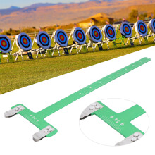 Arrow Adjustment Bow T Shape Chord Distance Measuring Rule Aluminum Alloy Measuring Tool Green