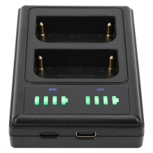 Doppullade Schnellladegerät für NP-F550/FM50/FM500H Kamerabatterie mit LCD-Anzeige
