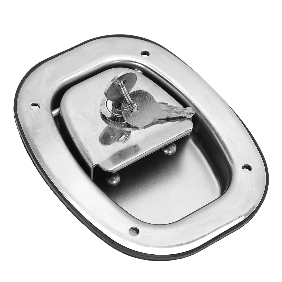 Oval Plane Baffle Door Lock Latch 304 Stainless Steel For Car Rvs Trailers Ships Toolbox 7641323270881