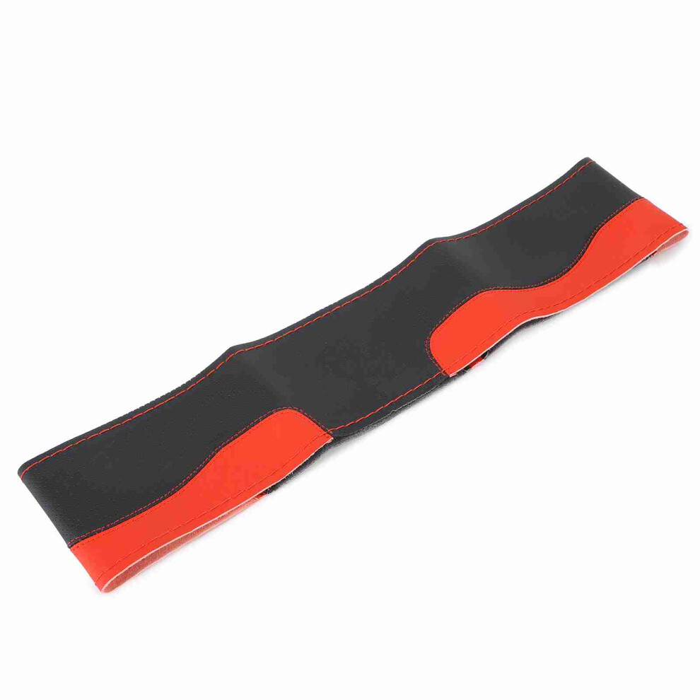 Universal Steering Wheel Cover 15In Diy Handstitched Perforated Microfiber Leather Wrap(Noir ) Orange 3431323275399