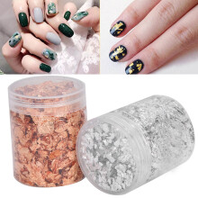 2pcs 5g Nail Art Decoration Gold Foil DIY Gold Flakes for Manicure Crafts Painting