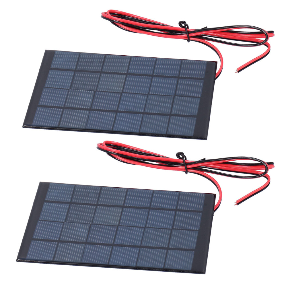 2Pcs Mini Solar Power Module Epoxy Panel With 100Cm Cable Electronic Accessories Dc 6V 2W 4991323276639