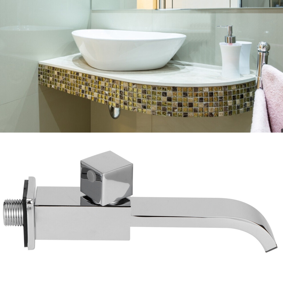 G1/2 Wall In Faucet Single Cold Waterfall Sink Basin Water Tap Bathroom Accessory(Chrome Color ) 3541323276682