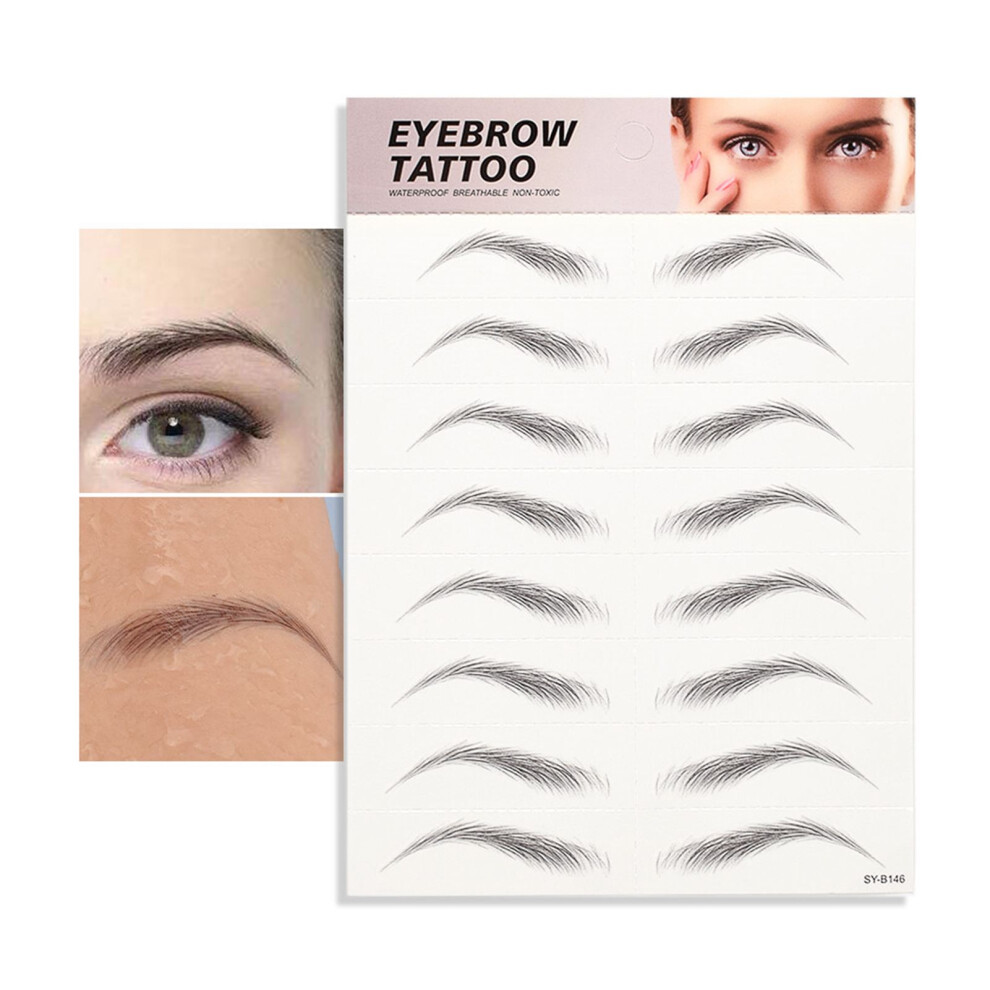 Tattoo Eyebrow Stickers Waterproof Permanent Eyebrow 3D Imitation Eyebrow Tattoos 3D Hair-like Authentic Eyebrows Waterproof Long Lasting f
