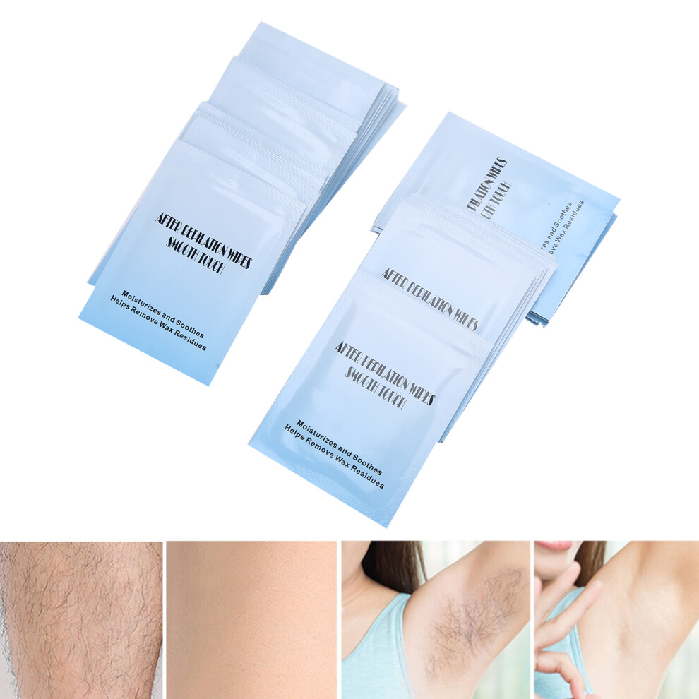 30pcs Wax Removal Wipe Individually Wrapped Wet Tissue Moisten Wax Oil Cleaning Towelette