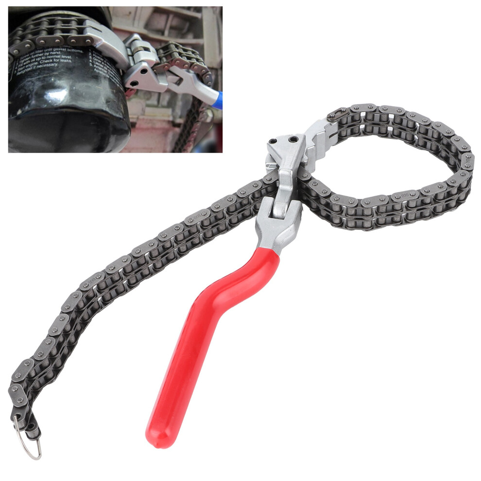 Chain Type Oil Filter Wrench Spanner 13.8In Long Handle Ergonomic Auto Car Repairing Tool 8381323278539