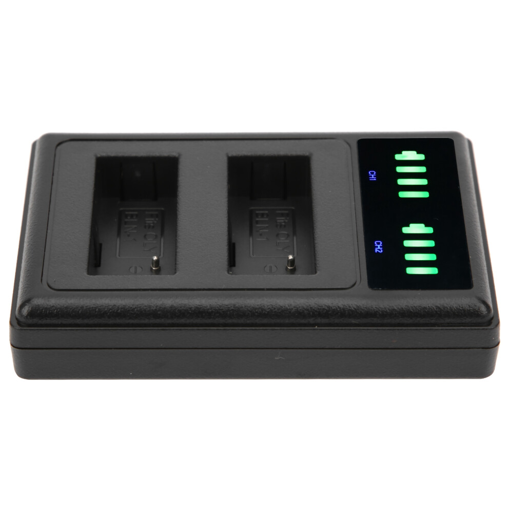 Micro/Typec Dual Port Camera Double Display Dual Dock Charger For Bln1 Battery Black 4131323279135