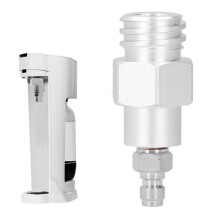 CO2-Flaschenkupplung Schnellverschlussadapter Messing Silber 60mm