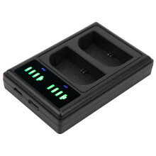 Doppelter Kamerahalter-Dock-Ladegerät für LPE6/E6N-Akku Mikro/TypeC Doppelte Anzeige