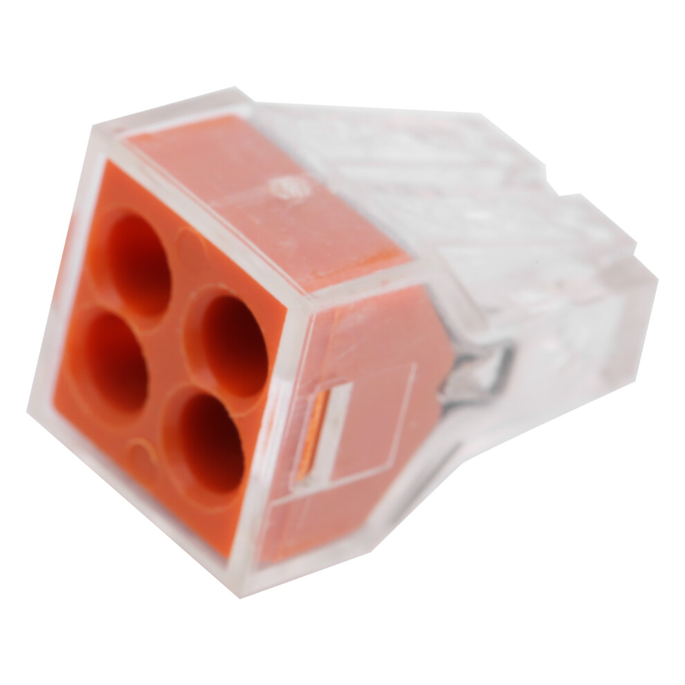 100Pcs Pct Quick Connect Terminal Hard Flexible Wire Universal Construction Connection4 Holes Pctâ104 4101323281704