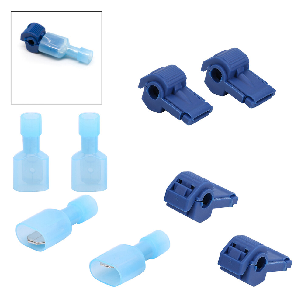 120 Pairs Ttap Quick Splice Wire Electrical Terminals Connectors Assortment Kit(Blue ) 7671323281778