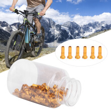 GUB 100Pcs Bicycle Aluminum Alloy Spoke Cap Spoke Cover Nipple Cycling Accessorygolden
