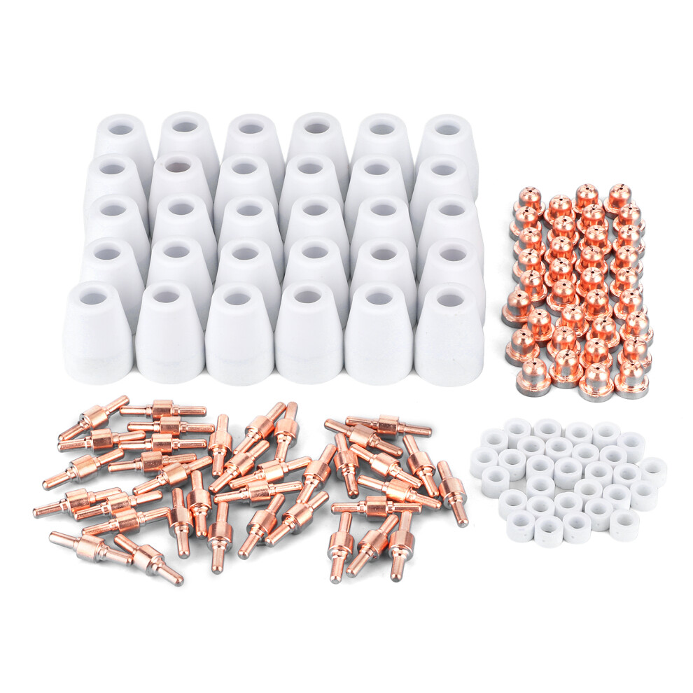 130Pcs Plasma Cutting Tip Vehicle Welding Gun Electrode Nozzles Accessory For Pt31 Lg40 4121323284499