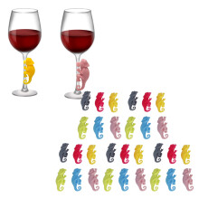 Niedliche Tier-Silikon-Trinkmarkierer – 5er-Set, Wein Glas-Identifikatoren