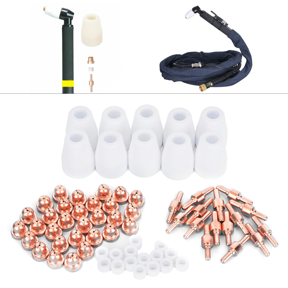70Pcs Consumables Electrode Tips Nozzle Plasma Cutter For Ptâ31 Lgâ40 Cut40 Cut50 Cutting Torch 8001323284445