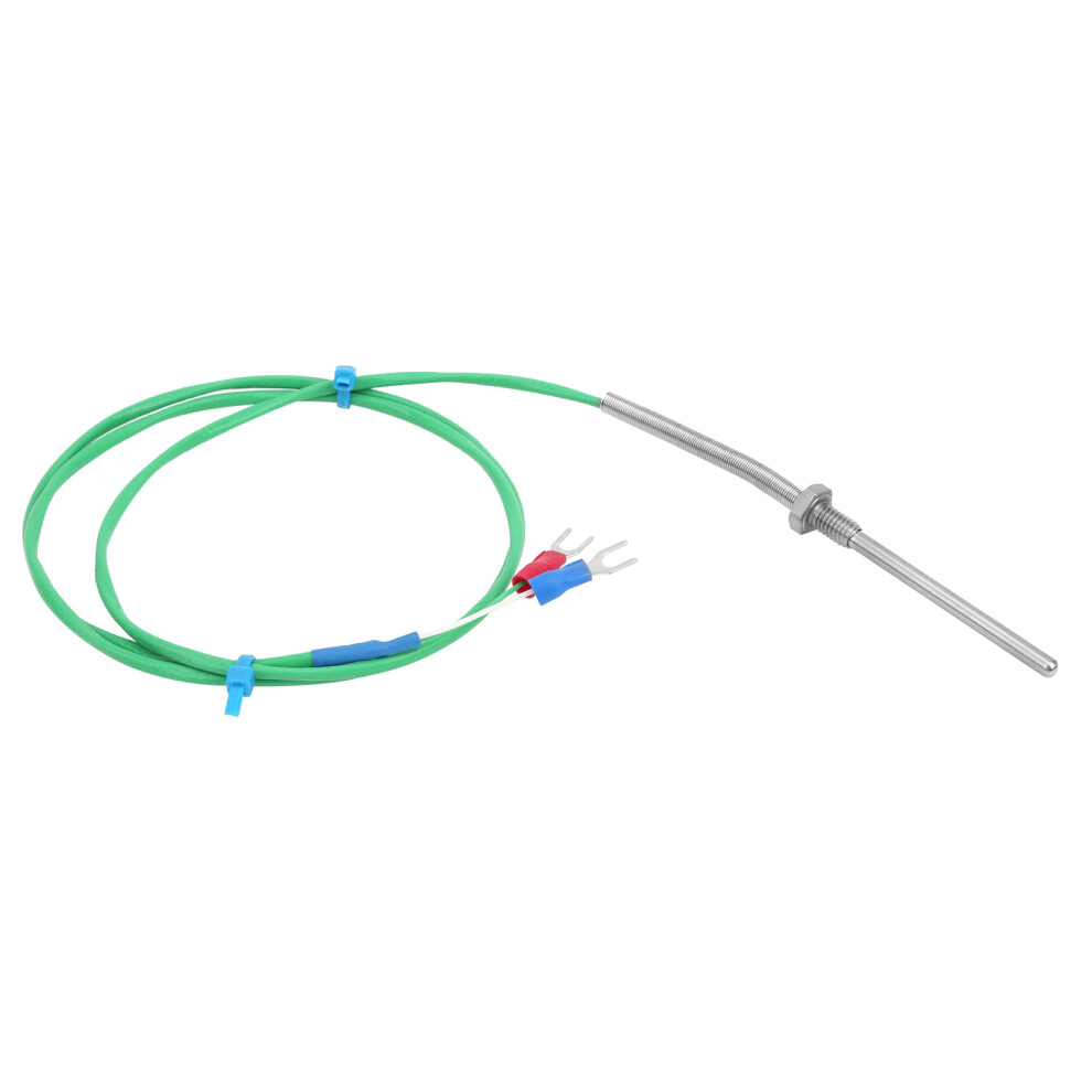 KType Thermocouple Probe Twisted Pair Shielded Screw Temperature Sensor 0200 Green M6x50mm(1meter )-image-OPC-PHW5T8Q-NEW