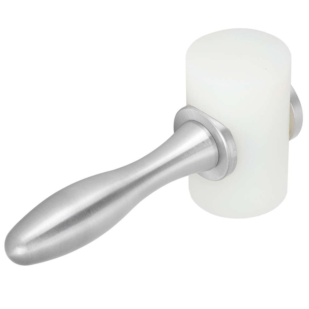 Leather Craft Hammer DIY Handcraft Hand Made Nylon Carving Engraving Punching Tools(Aluminum Alloy Handle DoubleHead White )-image-OPC-PHW5TCK-NEW