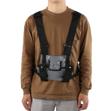 Reflective Fabric Multifunction Tactics Vest Adjustable Strap Waistcoat Equipment for Walkie Talkie